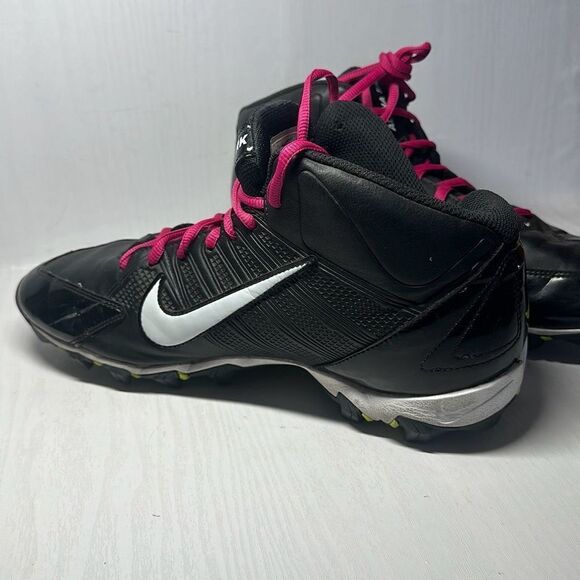 Men's Size 10.5 Nike Football Cleats Alpha Shark Fast Flex 642777-001 Black Shoe - Picture 4 of 8